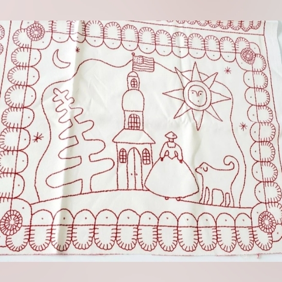 Heartfelt Stitchery by Janet Carija Brandt Moda Fabric 6 Scenes 1 Panel Sewing - Picture 6 of 11